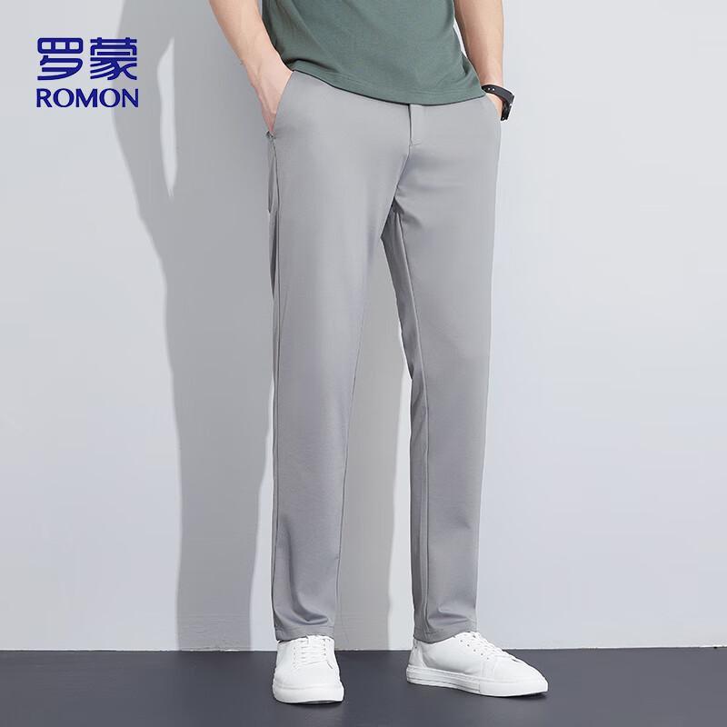 ROMON Men's Spring Summer Casual Straight-Leg Pants