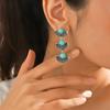 BLINGBAY Pendant Women's Bohemian Turquoise Earrings Retro Ethnic Earrings Geometric Gemstone Earrings Girls Party Birthday Jewelry Gift