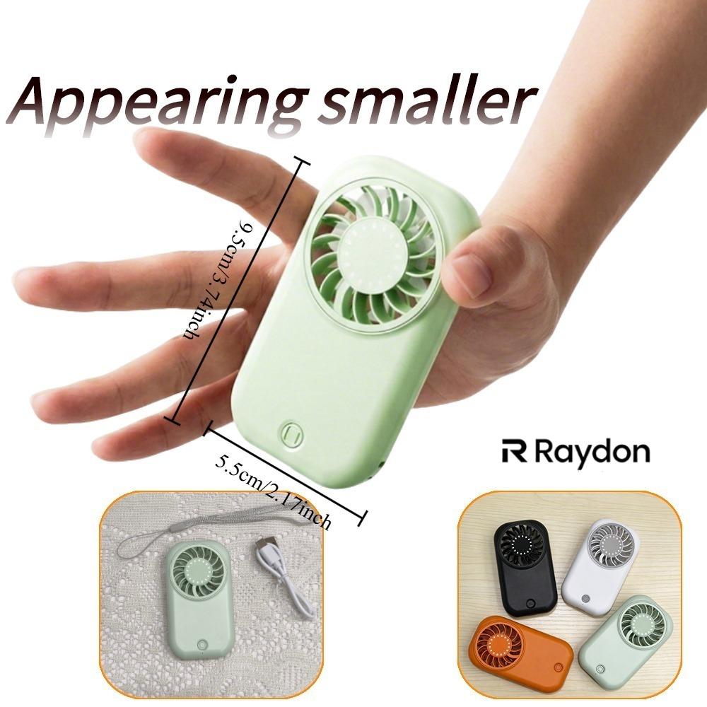 1pc Portable mini handheld fan, USB rechargeable pocket portable fan, ultra-thin card style 5-speed wind adjustable strong wind small fan,