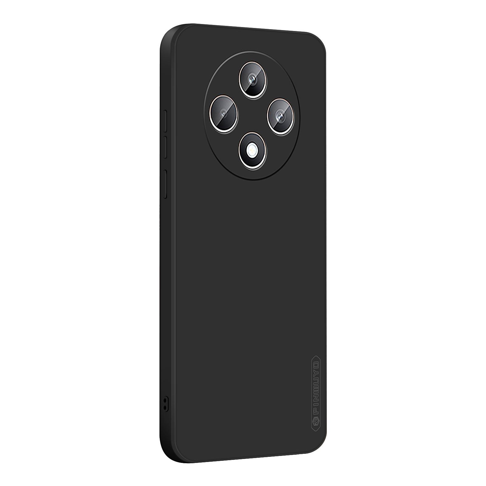 

PINWUYO JK Touching Series For Oppo Reno12 F 5G/4G Case Silky Touch Soft TPU Phone Back Cover Black
