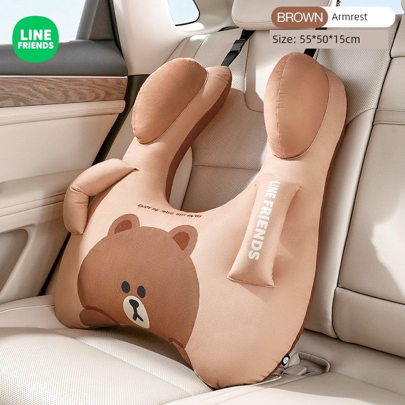 Cute Car Seat Belt Pillow, Kidsren's Rest Neck Pillow, Car Rear Seat Baby Sleeping Pillow, New Style, Removable and Washable