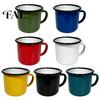 Home Kitchen Accessories Retro Enamel Coffee Mug, 360ml Vintage Colorful Tea Cup, Gift for Lovers Nostalgic Style Drinkware Office And Use Camping
