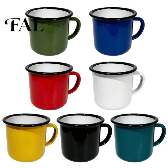 Home Kitchen Accessories Retro Enamel Coffee Mug, 360ml Vintage Colorful Tea Cup, Gift for Lovers Nostalgic Style Drinkware Office And Use Camping