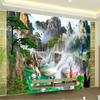 3D Wallpaper Modern Forest Waterfall Scenery Mural Sunrise Mountain Wall Paper Living Room Bedroom Study Decor Fresco