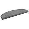 Self Adhesive Stair Protectors Semi Circular 15 Pcs Dark Grey