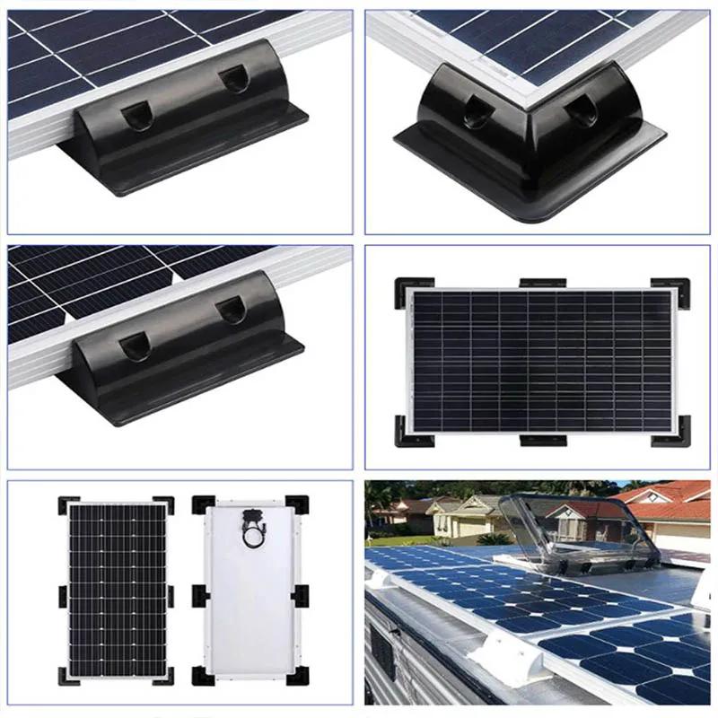 1/4/6Pcs Solar Panel Mounting Bracket Plastic Photovoltaic Panel Fixing Corner Brackets For Caravans RV Motorhomes Camper Vans
