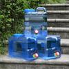 5/8/10/12/15L Clear Plastic Water Container Tanks with Tap Outdoor Water Bucket Camping Water Carrier Portable Bucket