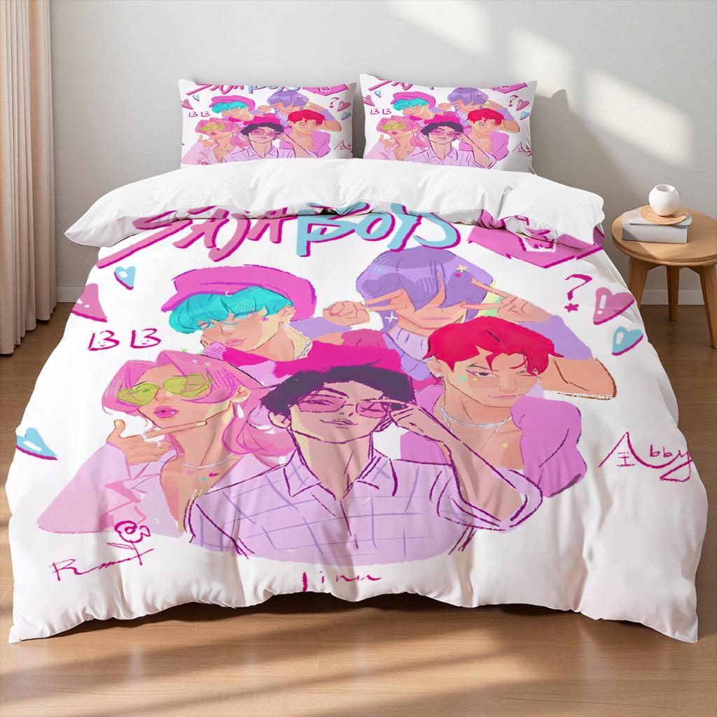 Zoey Demon Hunters K-pop Girls Boys Group Printed Coreless Duvet Cover Multi Size Bedroom Dormitory Holiday Bedding Decoration