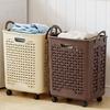 Dirty Clothes Basket Dirty Clothes Basket Household Dirty Clothes Storage Basket Storage Basket Foldable with Wheeled Clothes Basket Bathroom Laundry