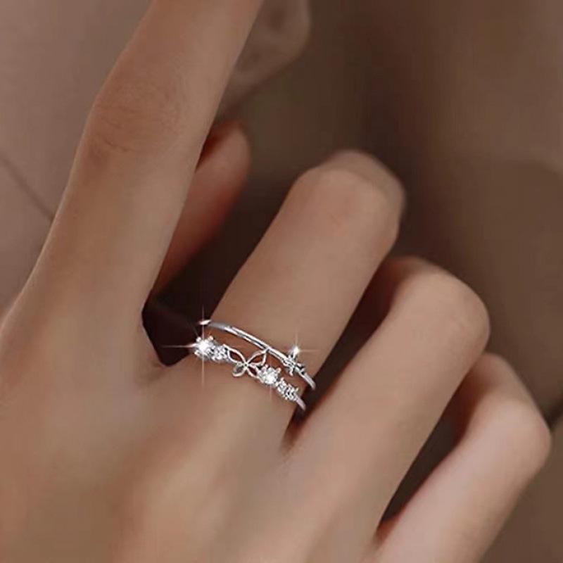 Elegant Bow Knot Ring: Women's High-End Minimalist Open Design