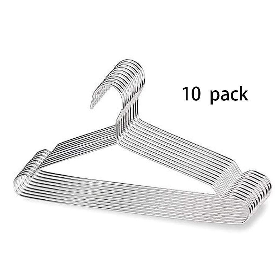 

Wire Clothes Hanger, Strong and Durable Stainless Steel Metal Clothes Hanger, Heavy Duty Non-Slip Slim Space Saving, 16.5 Inch
