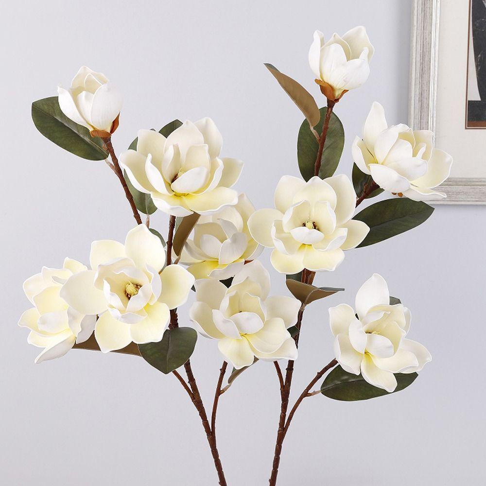 97cm Artificial Magnolia Branches Floral Art Artificial Orchid Flowers  Living Room Desktop