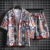 Men's Floral Short-Sleeve Shirt Set - Casual Hawaiian Beachwear for Couples
