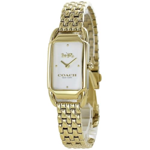

Coach Women s CADIE Rectangular Watch with Stainless Steel Bracelet in Yellow Gold (14504042)