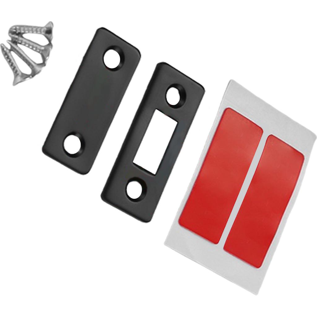 4 set Thin Magnetic Door Catch Latch with Screws & Stickers Strong Magnet Door Closer set for Furniture Cabinet Cupboard