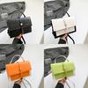 Chic Color Block Vintage Small Square Handbag For Women With Single Shoulder Strap