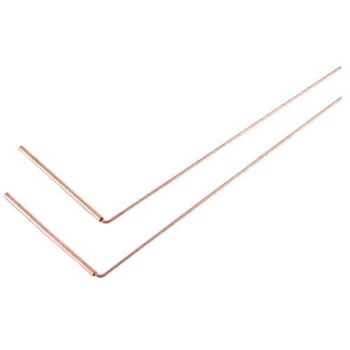 Roisin Copper Dowsing Rods, Pure Copper, 2-Piece Divination Rod - For Divination Water, Treasure (A), Durable and Easy to Use Gold