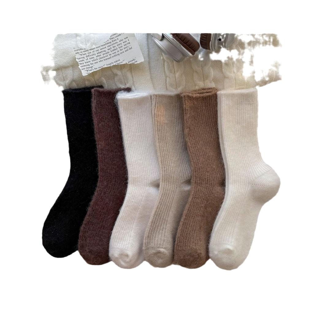 Wool Socks Ji Maillard Mid-Leg Socks Thickened Warm Cashmere Stockings Winter Birkenstock Piles Of Socks