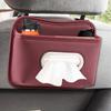 Tissue Holder For Car Leather Adhesive Organizer Tissue Dispenser For Car For Seat Back Armrest Console Sun Visor SUV Truck Home
