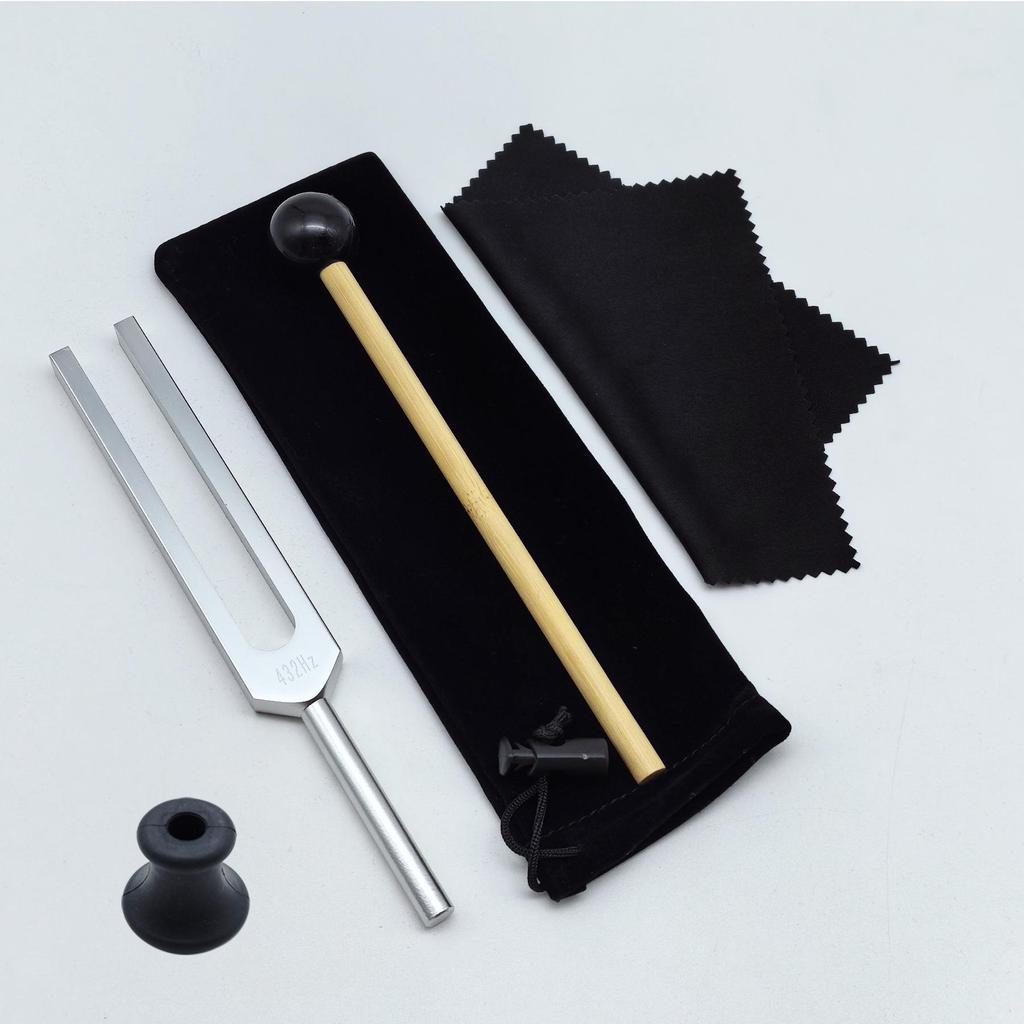 Gold 432HZ Aluminum Alloy Colored Tuning Fork with Triangle Shape.