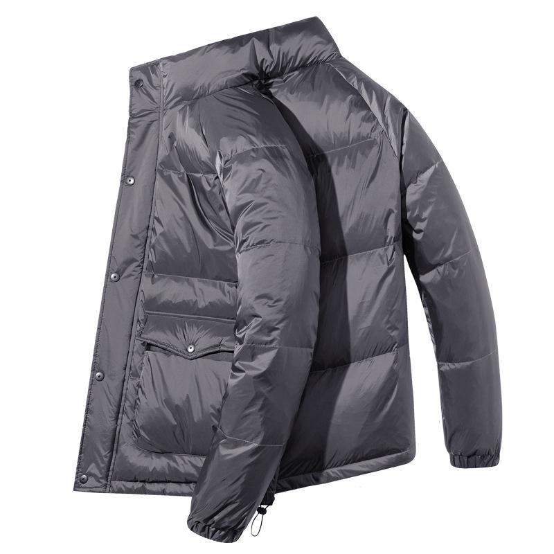 Men's Winter Down Jacket 2025: Short Style, Casual Plus Size with Stand Collar, Thickened Outerwear