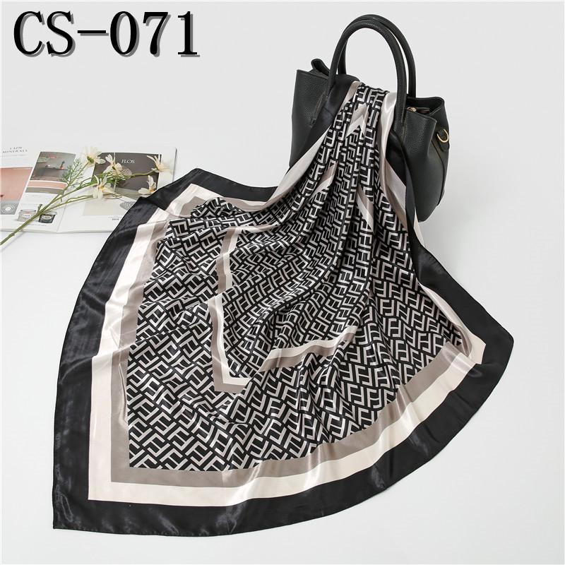 Women's Versatile Silk-Like Satin Scarf, Large Square Shawl for Spring & Autumn