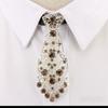 Fashion Rhinestone Tie Short Length Metal Short Tie Special Sparkle Costume Tie  Wine Party