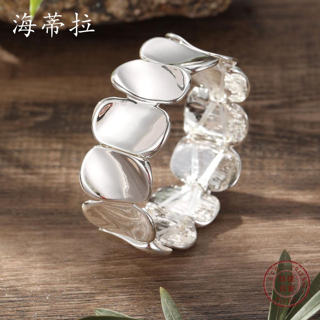 New Glossy Geometric Sequin Elastic Bracelet Fashion Premium Ladies Irregular Sequin Versatile Bracelet