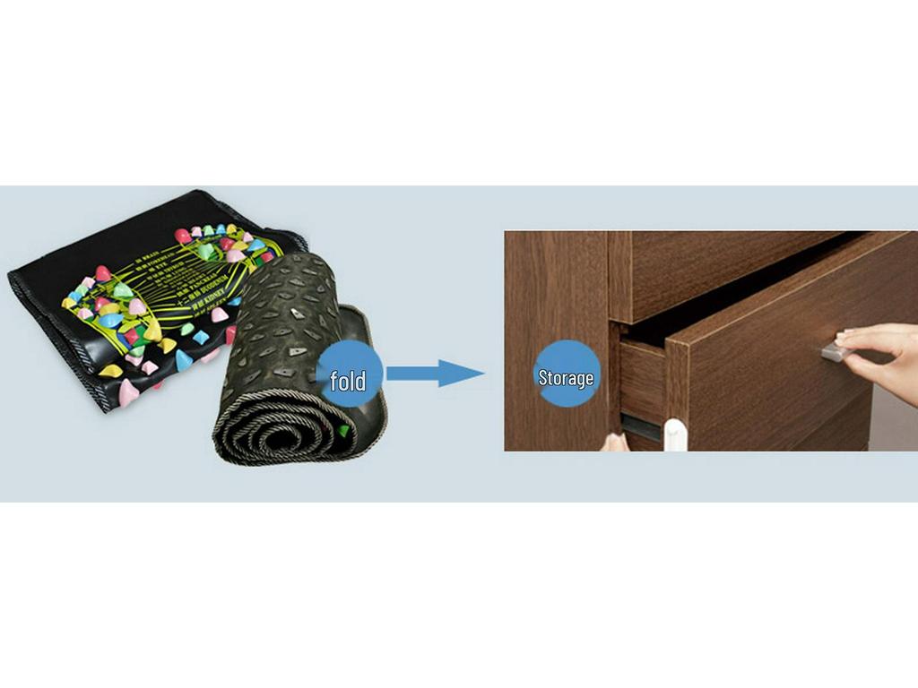 Shu Mei Acupoint Foot Massage Pad - Cobblestone Walking Blanket & Insurance Gift