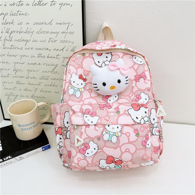 Adorable My Melody Nylon Backpack For Girls Cute Cartoon School Bag For Kindergarten