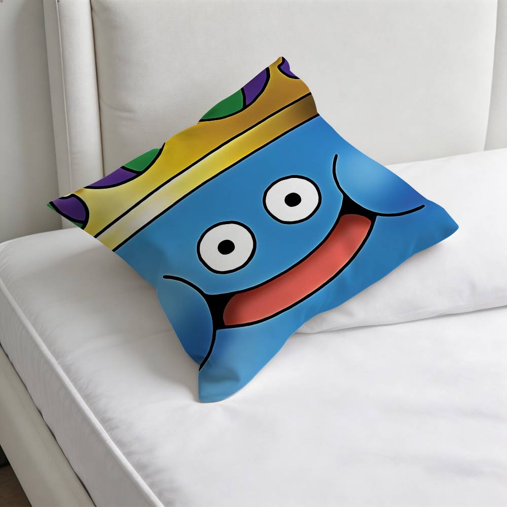 DDragon QQuest Slime  Decorative Square Pillow Cover Soft  Comfortable Pillow Case Sofa Bed Home Decoration