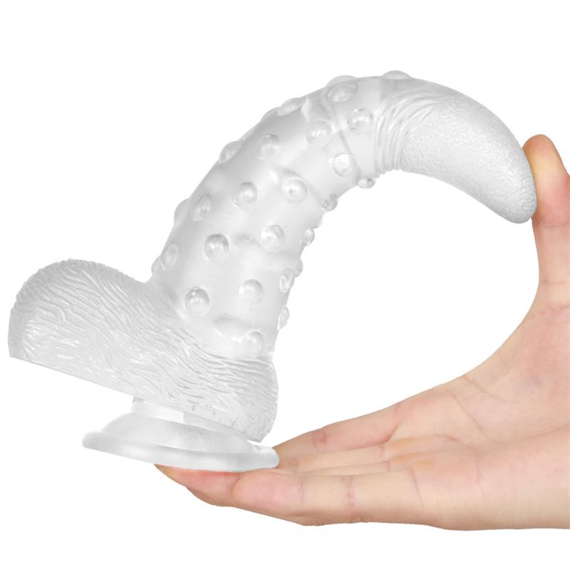 Female Artificial Corn Penis Crystal Transparent Dildo Adult Female Masturbation Stick