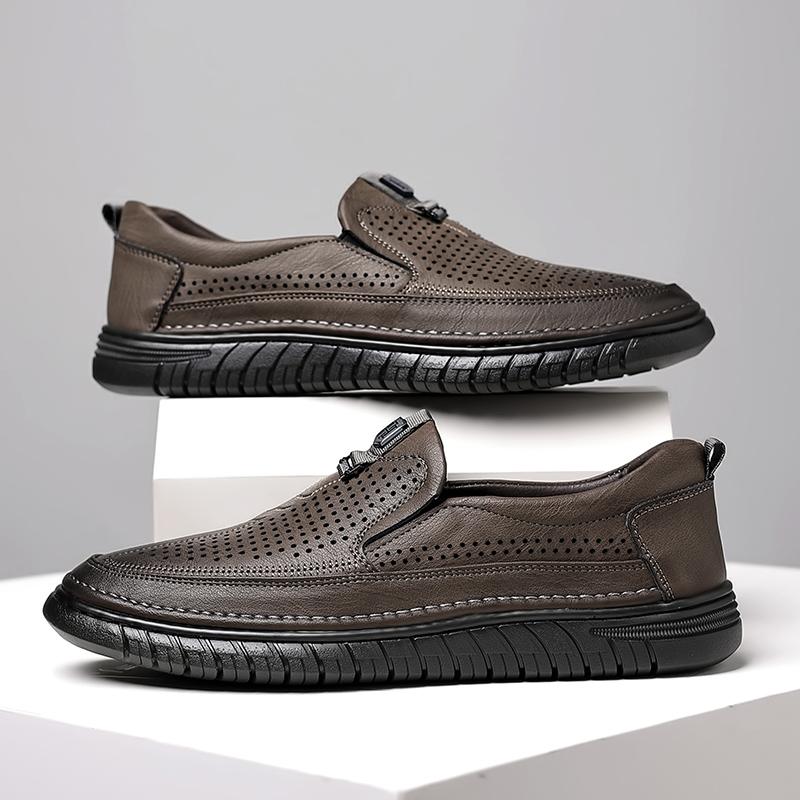 Fashion Hot Selling Hollow Breathable Oxford Shoes Spring Autumn Soft Soled Men's Casual Shoes Outdoor Commuting Men's Work Shoes