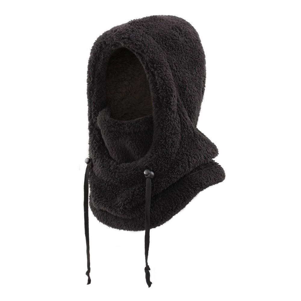 Hood Children Windproof Cap Solid Color Ski Mask Hat Simple Plush Balaclava Hat  Boy