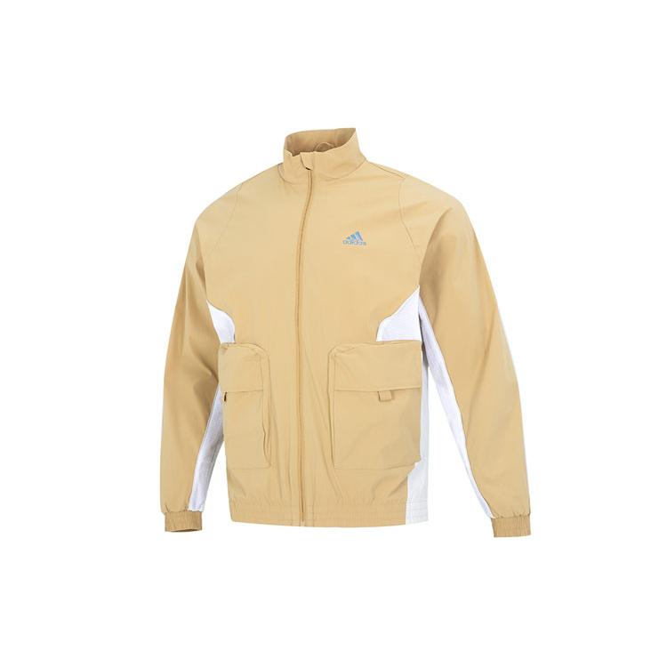 adidas Jackets Men's Khaki Stand Collar Moderate Workwear HZ7009