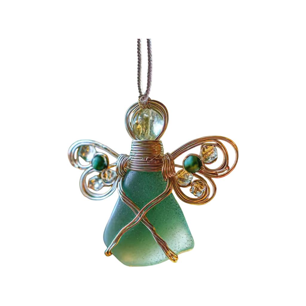 Handmade Sea Glass 2D Ornament, Sea Glass Ornaments
