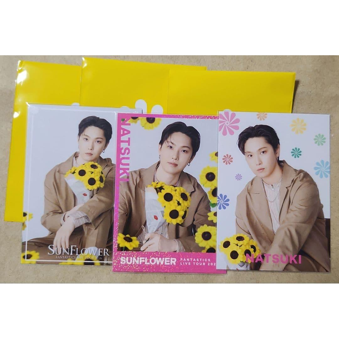 Used Natsuki Hori photo card with shikre SUNFLOWER