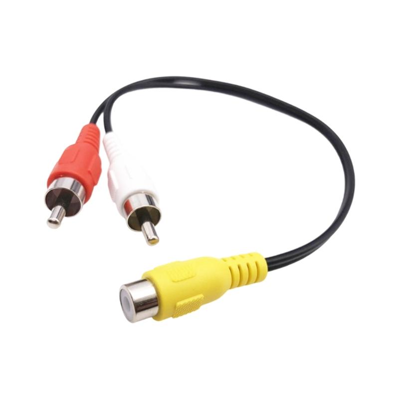 Durability 1 Male to 2Female Cable with Gold Plate Connectors for Clear Music Video Signal Distribution Splitter