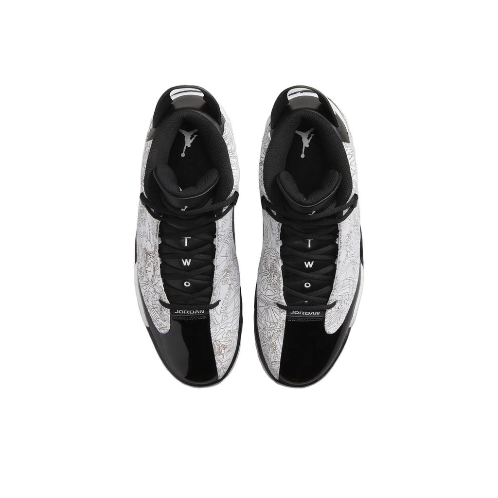 Jordan Dub Zero White Thunder Fashion Comfortable Non-Slip Wear-Resistant Mid-Top Retro Basketball Shoes Unisex Sneakers Black 311046-110