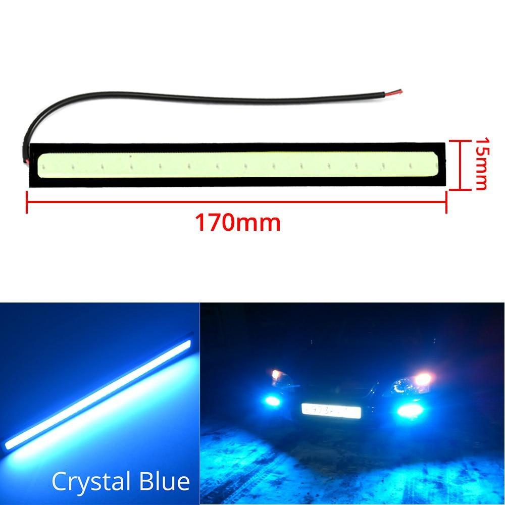 1X 17cm DRL Denní světlo Auto COB Mlhovka Kufr Světla pro denní svícení Automatické Vodotěsné Směrovka LED Osvětlení SPZ