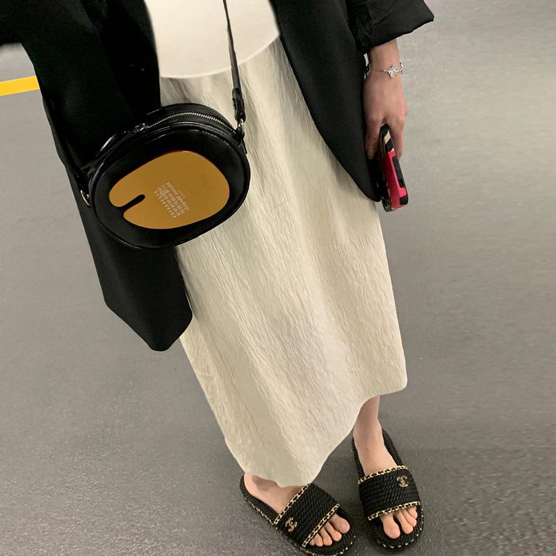 Plissierter Umstandsrock - Leicht, locker geschnitten, mittellang mit Seitenschlitz