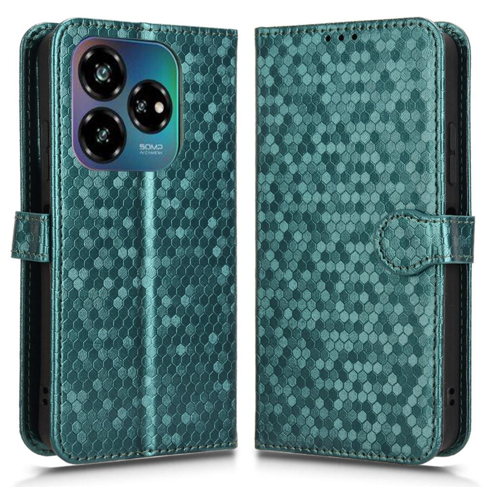 For ZTE Nubia V60 Design Wallet Case Dot Pattern Imprint PU Leather Phone Cover