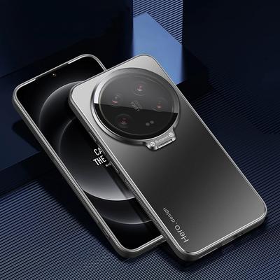 For Xiaomi 14 Ultra Case with Lens Kickstand Shockproof PC+TPU Phone Cover