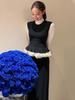 Jennie Kim Ji-soo Inspired Ruffled Sleeveless Top & Waist-Cinching Long Skirt Suit