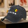 Belgian Flag Baseball Cap with Belgium Emblem  Dutch Text  Adjustable Snapback Trucker Hat for Flanders Wallonia Pride