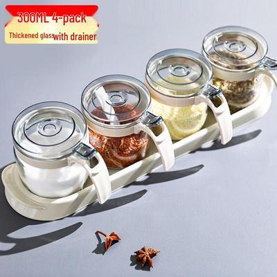 Chahua Glass Spice Jar Set with Storage Rack