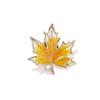 Brosche für Damen, Sonnenblumen-Ahornblatt, Aprikosenblatt, realistisch, galvanisiert, poliert, exquisit, für Abschlussball, Party, Mantel