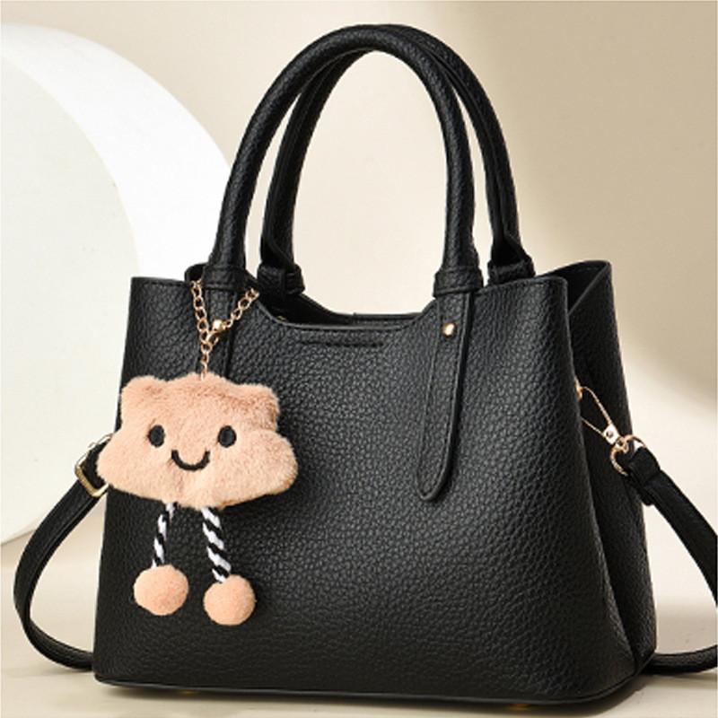 Elegant Casual Tote Bag With Unique Stone Pattern In Black Beige Khaki Blue Burgundy Yellow