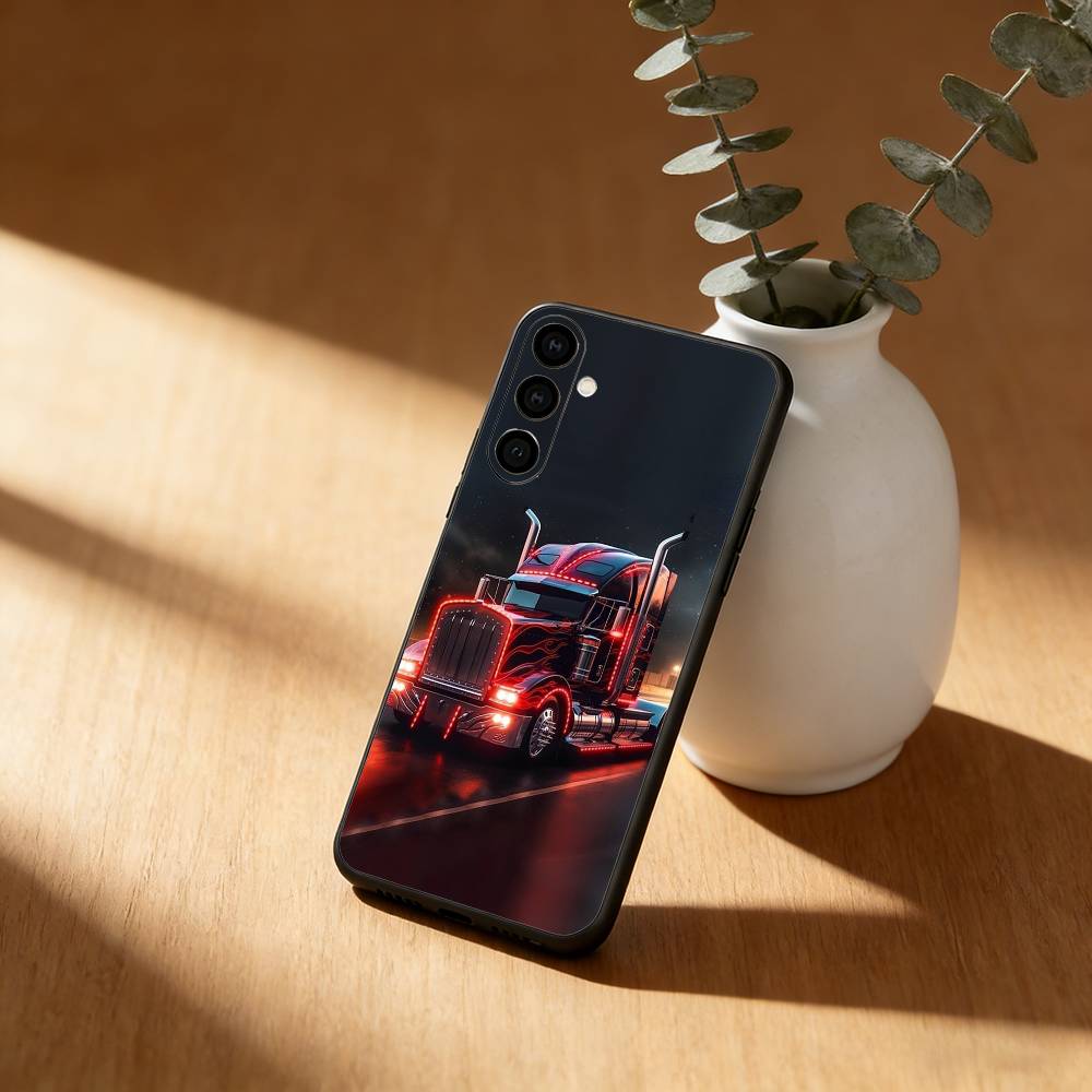 Cool H-Heavy Truck Car Phone Case For Samsung GalaxyA13,21s,22,31,32,52,53,71,72,73,Soft Black Cover