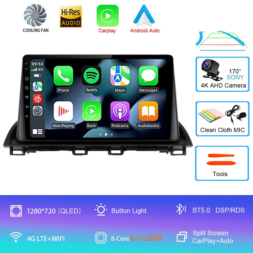 Android 14 Video Player Car Radio For Mazda 3 Axela 2014 - 2019 Multimedia Radio Player GPS Stereo Audio Head Unit 2DIN DVD